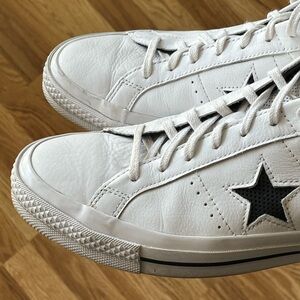Converse One Star Men 11.5 Sneakers White Leather Low Top